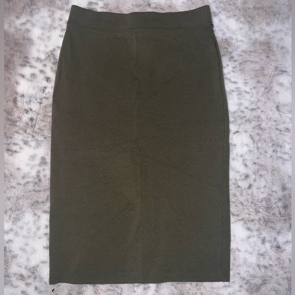 M Olive Green Pencil Skirt